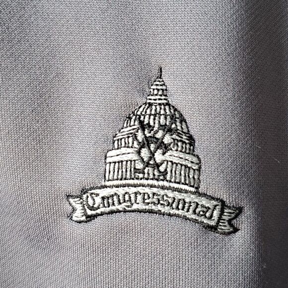 UNDER ARMOUR QUARTER ZIP CONGRESSIONAL COUNTRY CLUB GRAY BLACK MEN'S LARGE GOLF - Picture 2 of 8